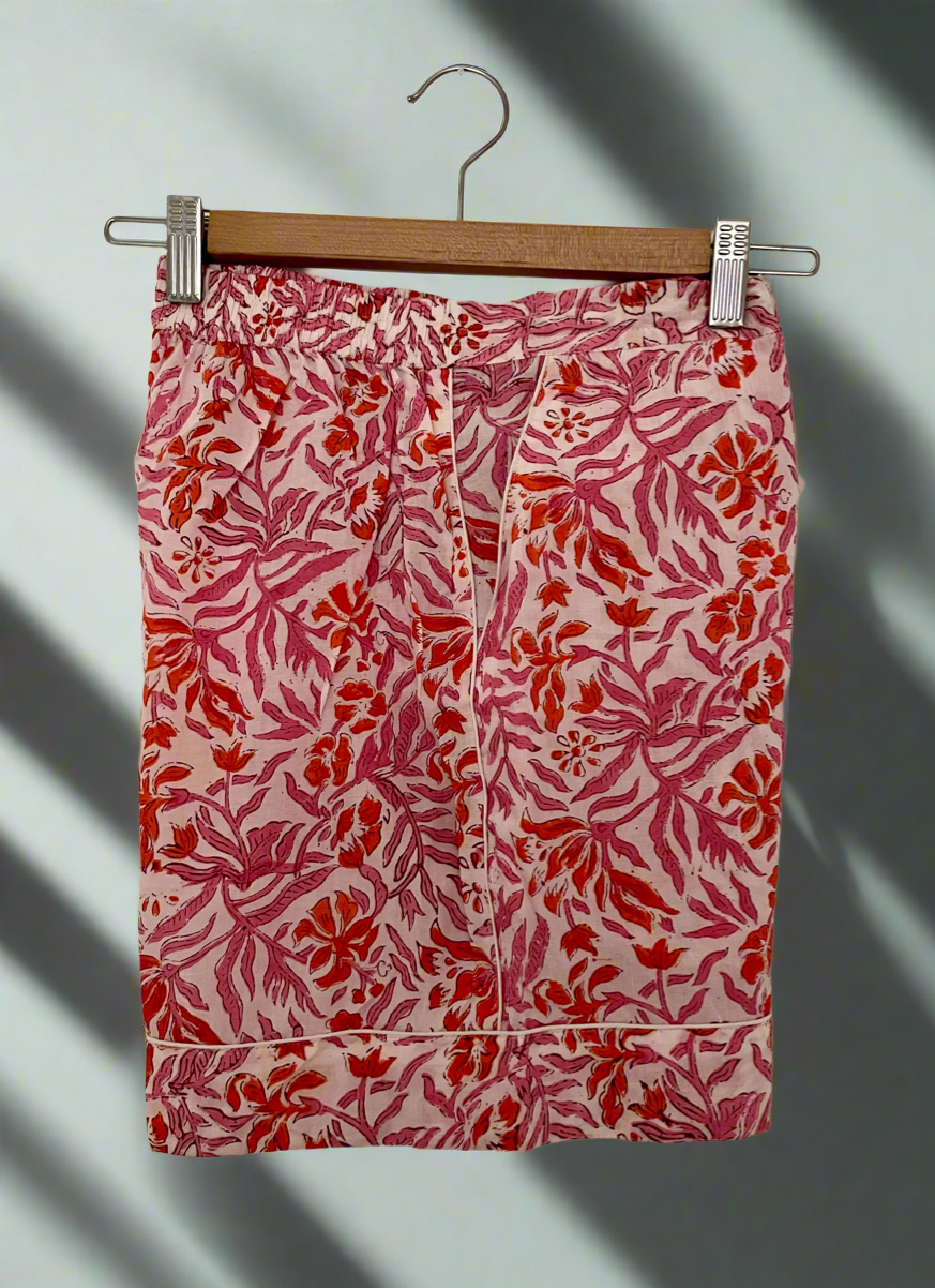 The Orange & Pink Floral Short pj set