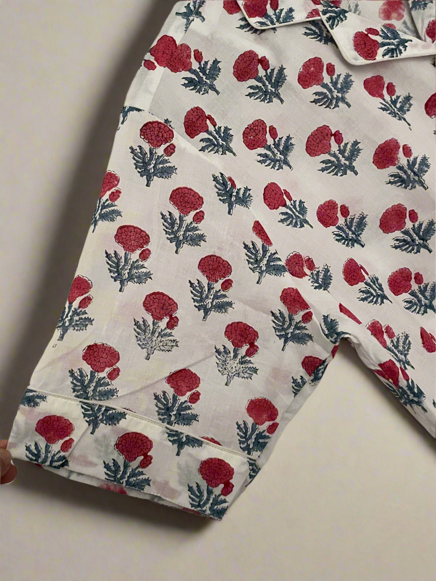 Red Genda Short Pj set