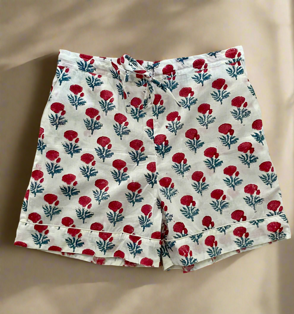 Red Genda Short Pj set