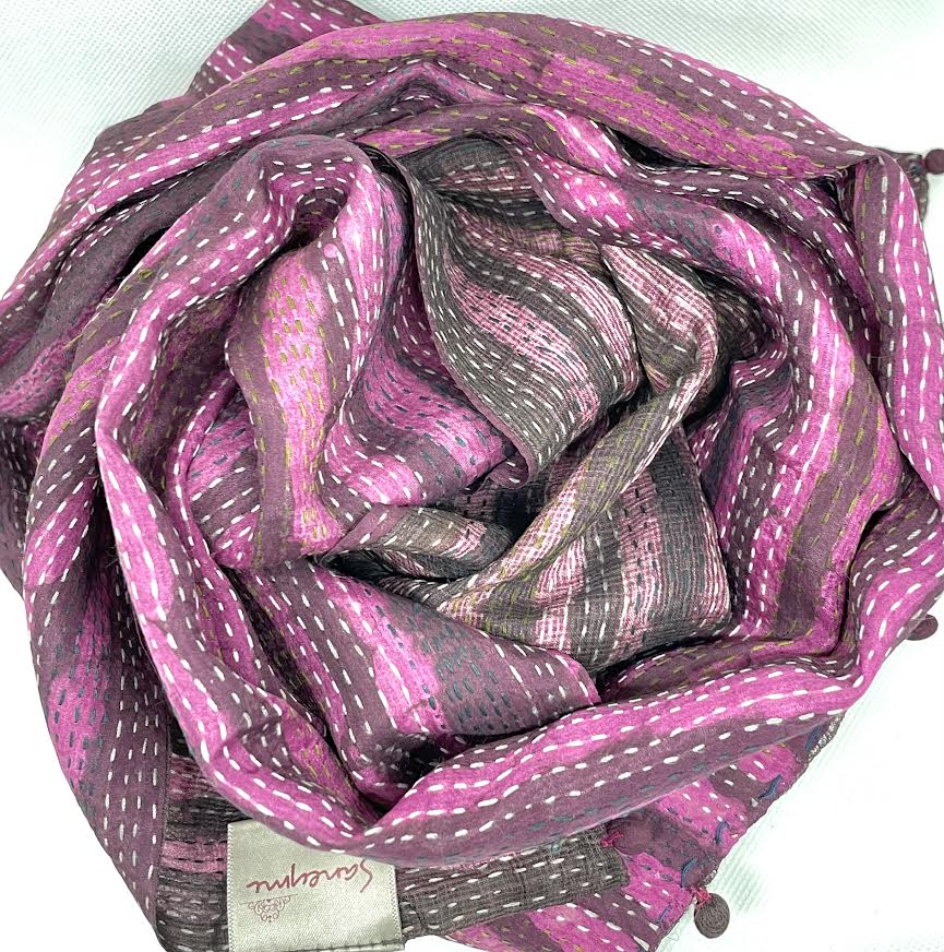 Cassis Kantha Scarf