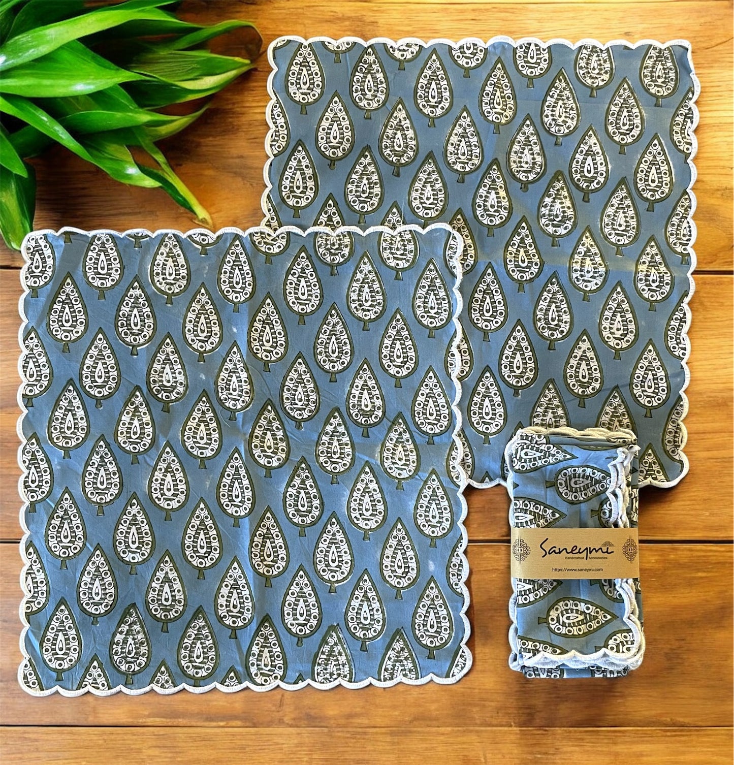 Scalloped cotton Napkins - Baarish