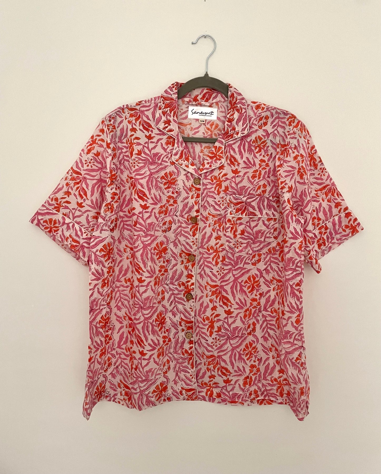 The Orange & Pink Floral Short pj set
