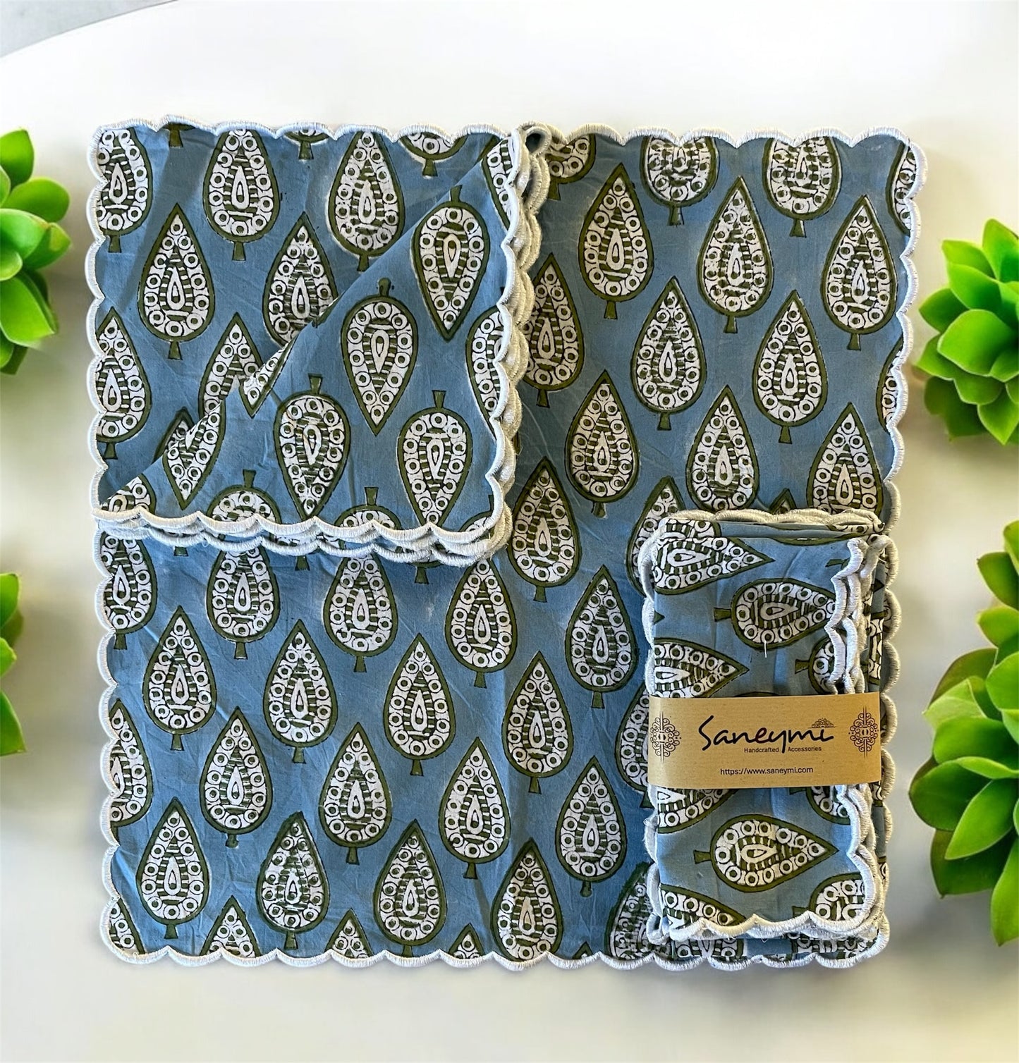 Scalloped cotton Napkins - Baarish