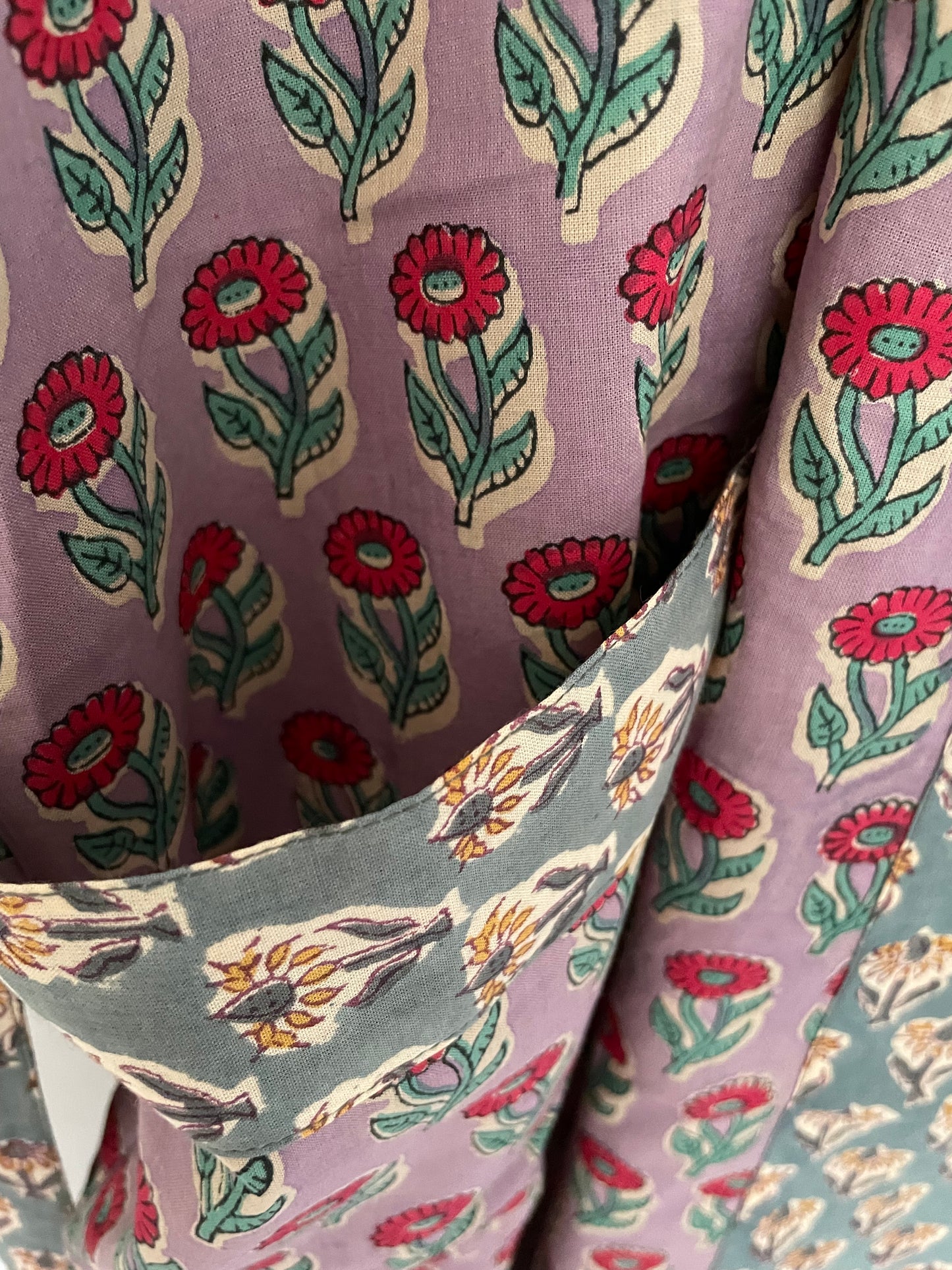 Kimono Style Dressing Gowns - Lavender and Sage