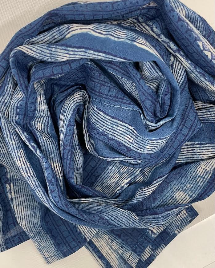 Dhaari Indigo Striped Scarf