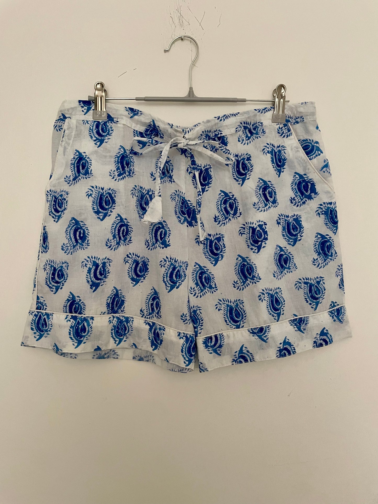 Blue Paisley short PJs
