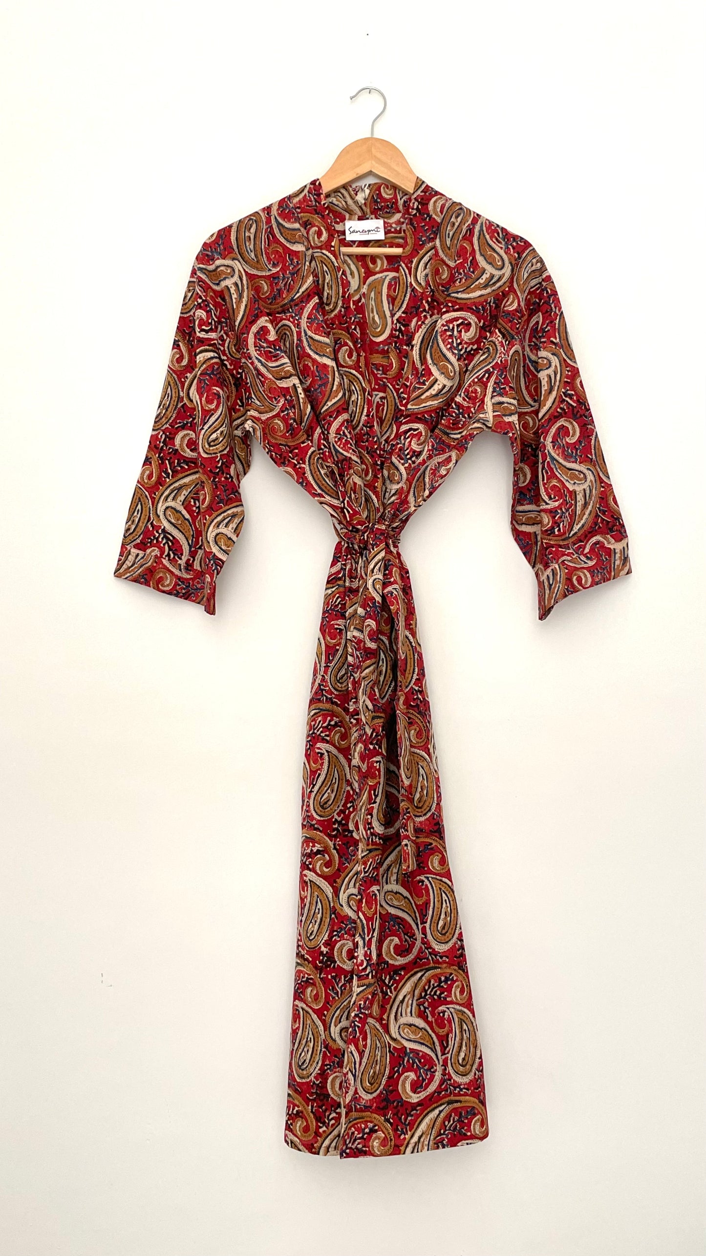 Garnet Mughal Dressing Gown/ Robe