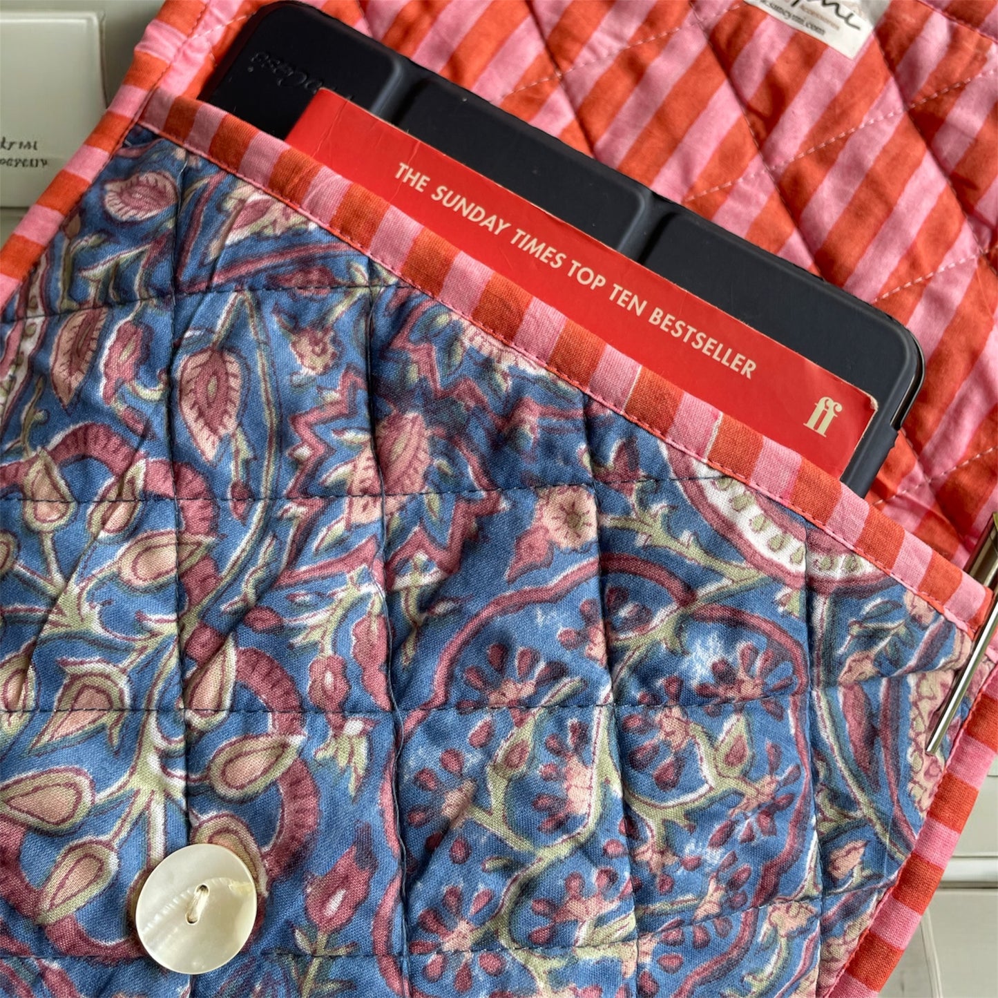 Quilted iPad/ Books/ Documents Sleeve