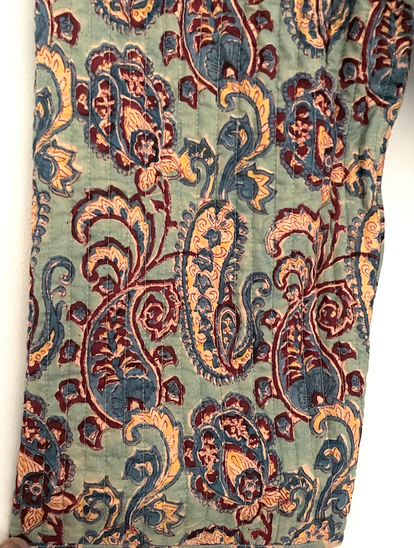 Teal Mughal reversible dressing gown