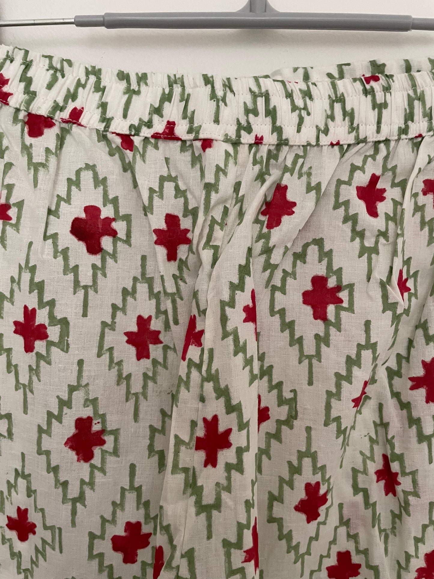 Ikat Green and Red Short PJs