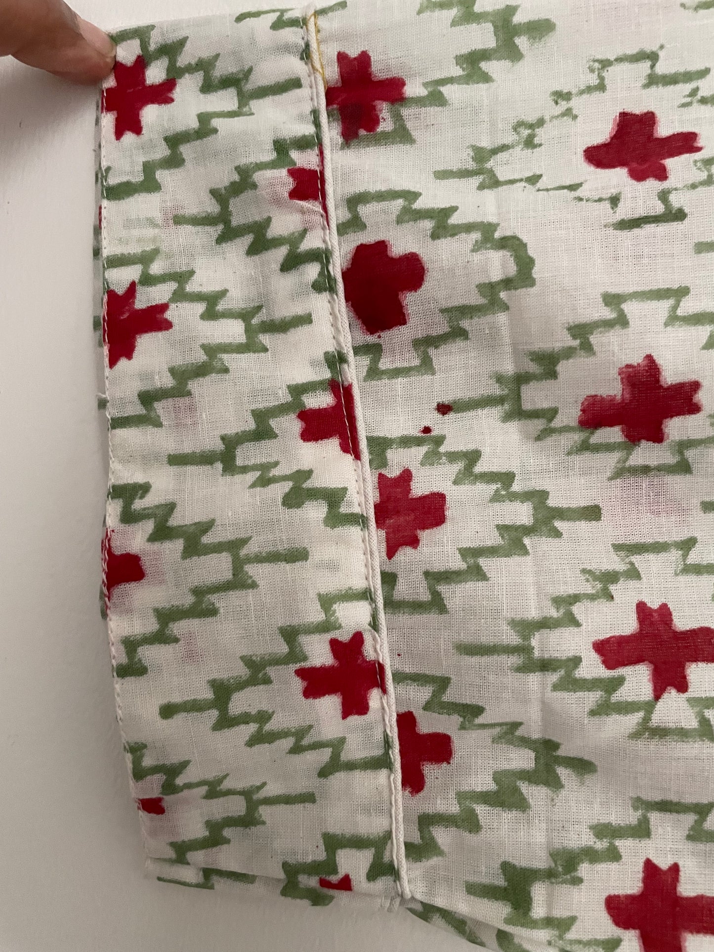 Ikat Green and Red Short PJs