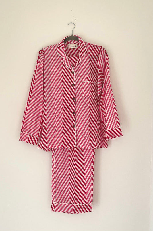 Pink and Red Chevrons Pyjamas