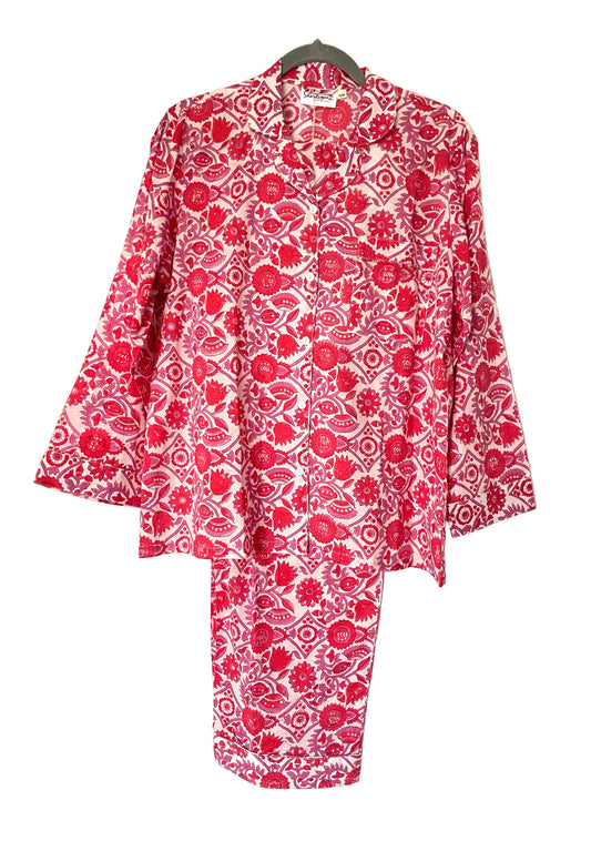 Red and Lilac Jaal Pyjamas