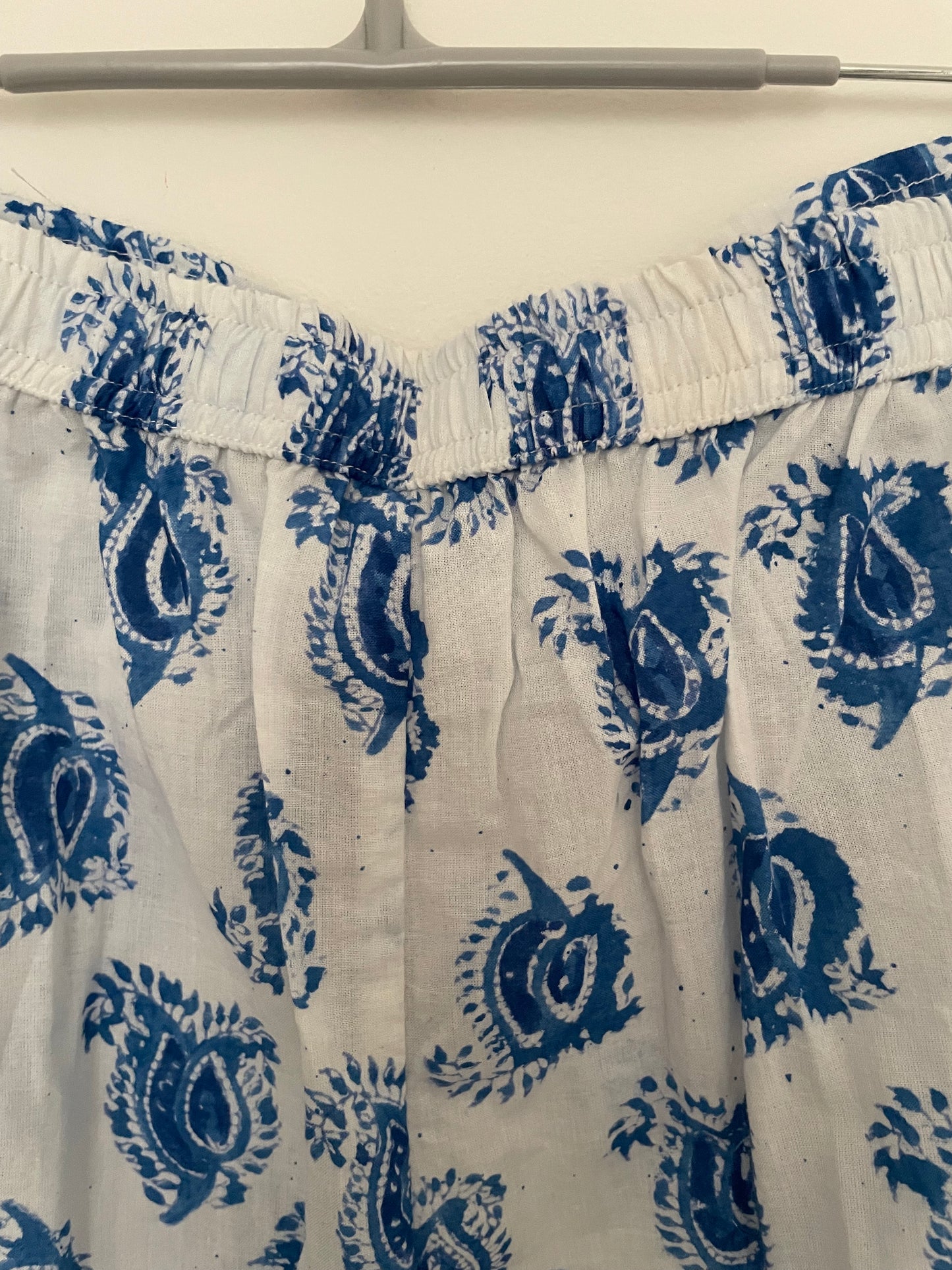 Blue Paisley short PJs