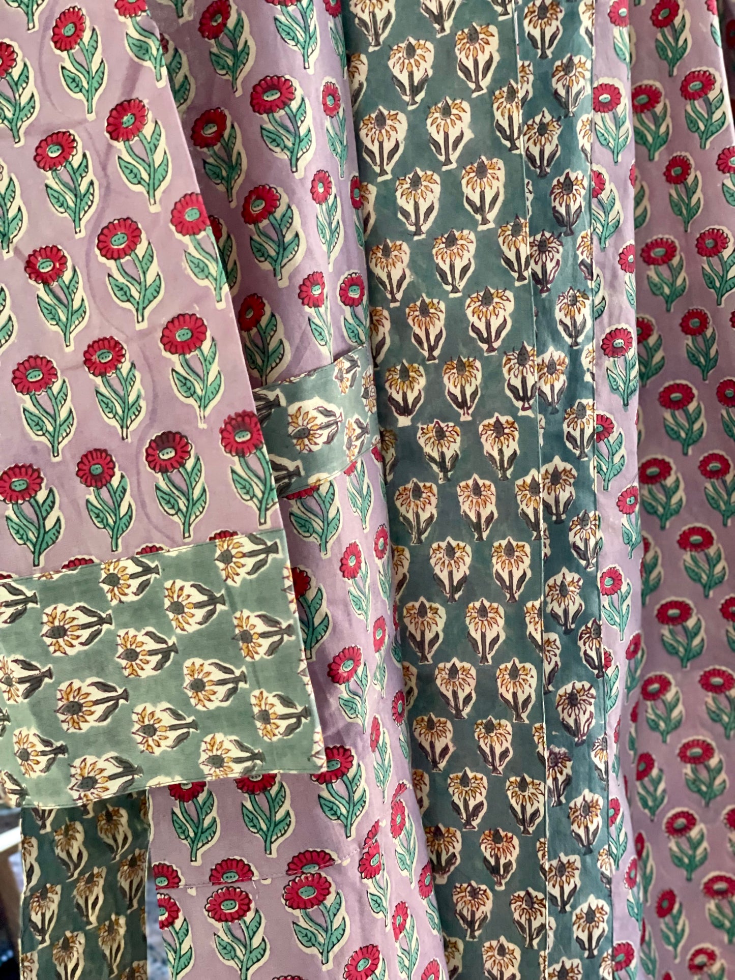 Kimono Style Dressing Gowns - Lavender and Sage
