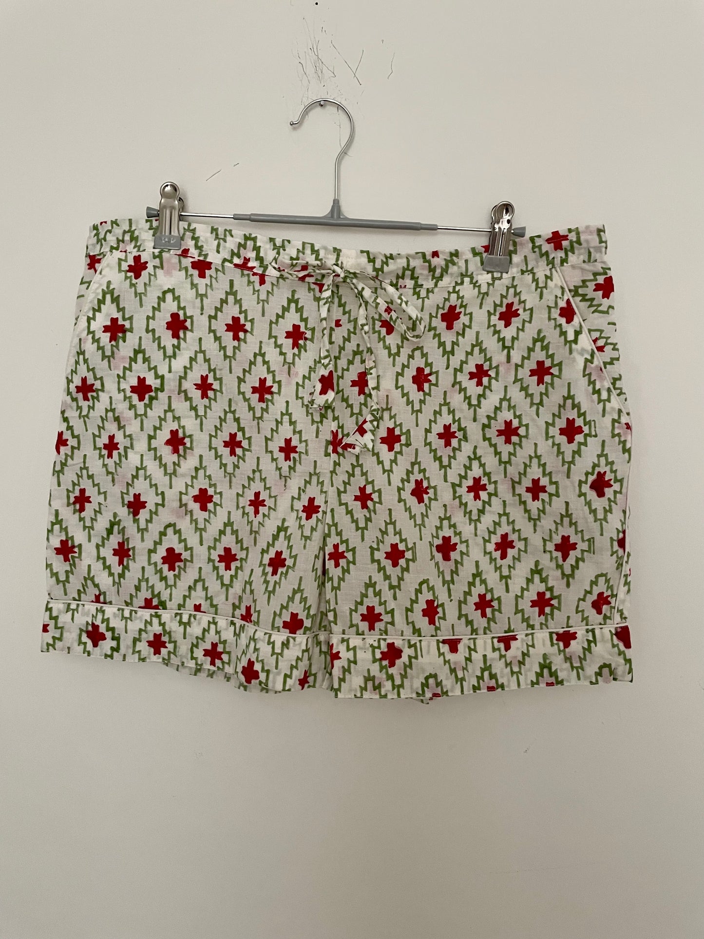 Ikat Green and Red Short PJs