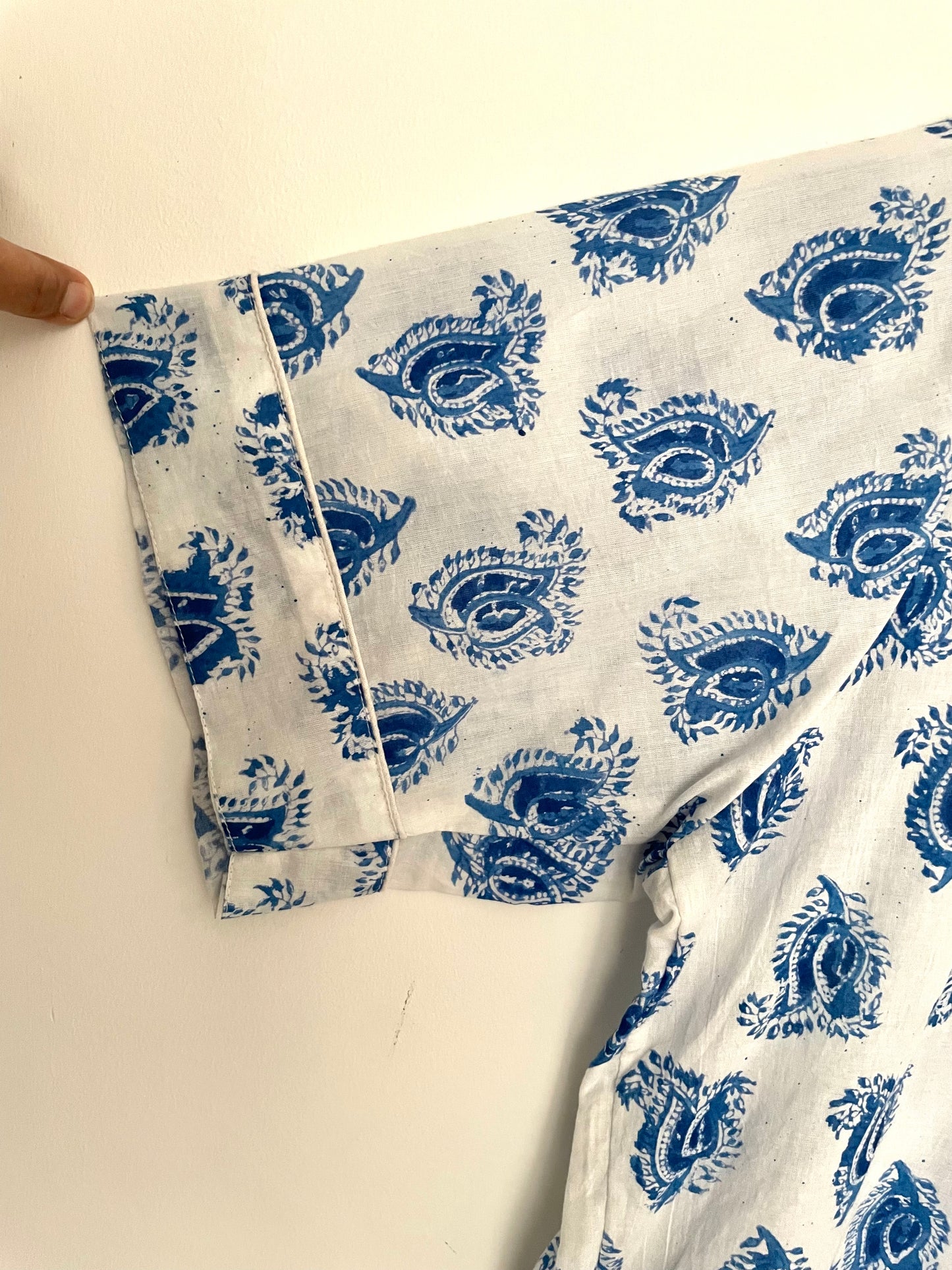 Blue Paisley short PJs