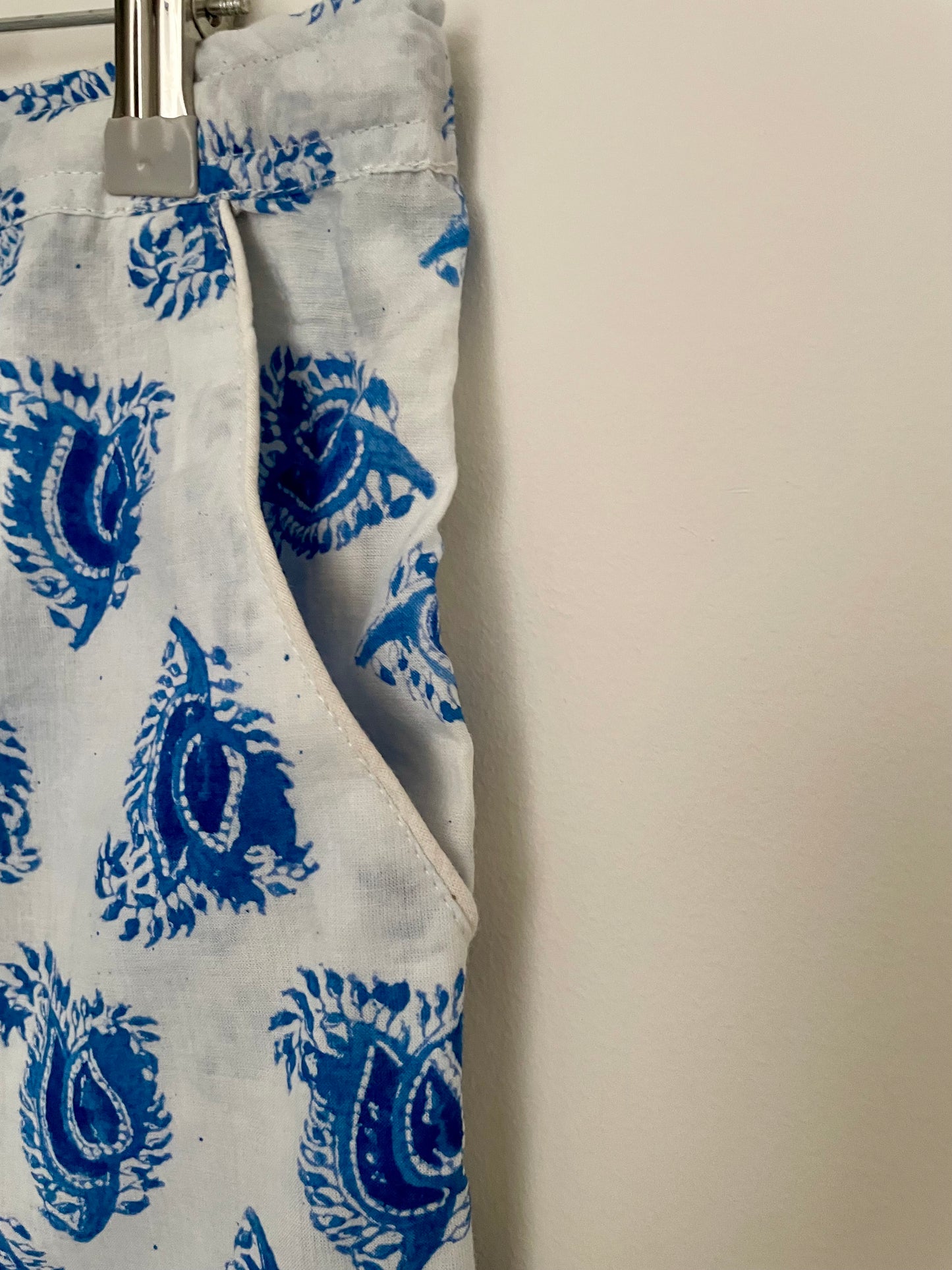 Blue Paisley short PJs