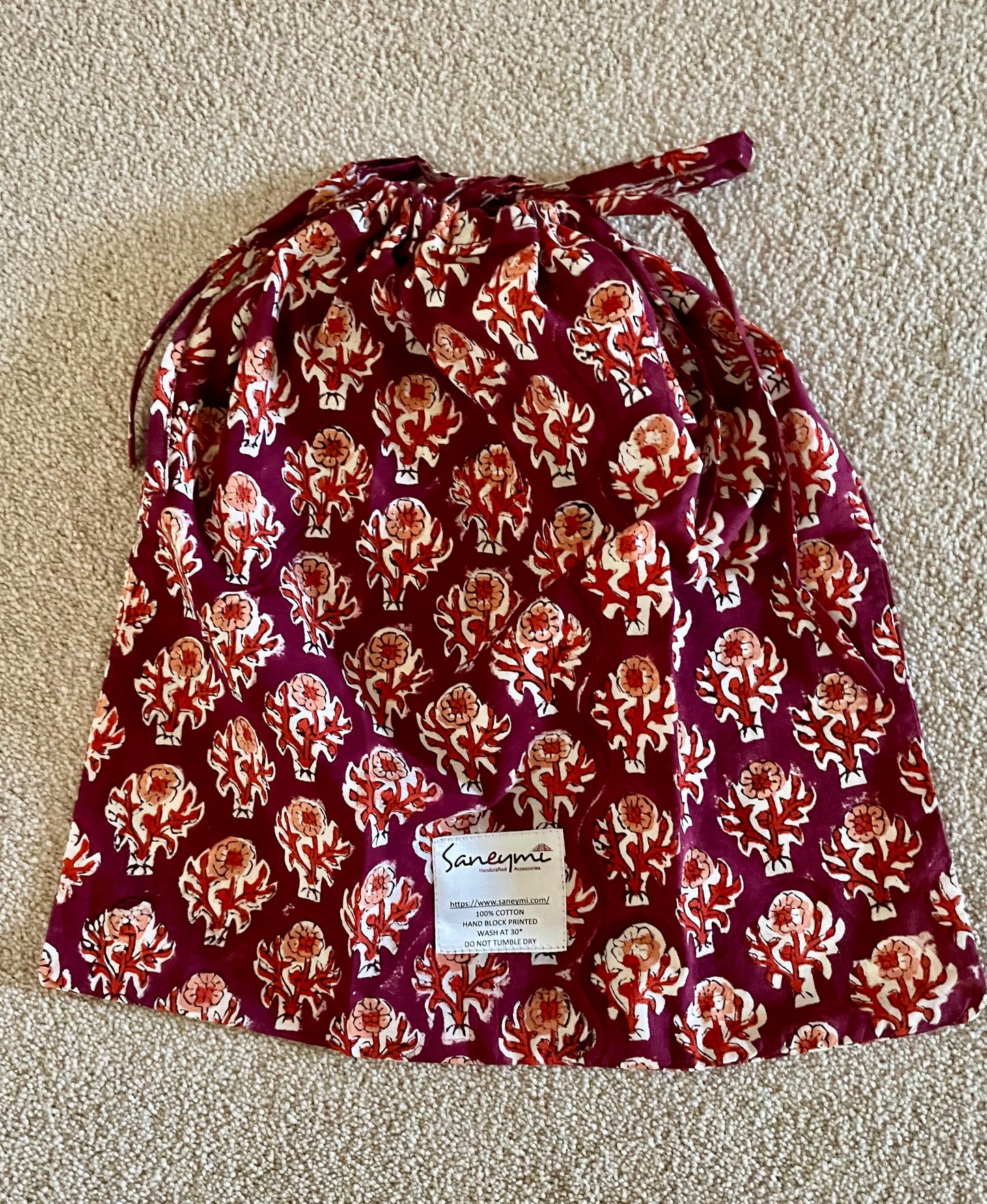 Garnet with Coral Bouti Robe