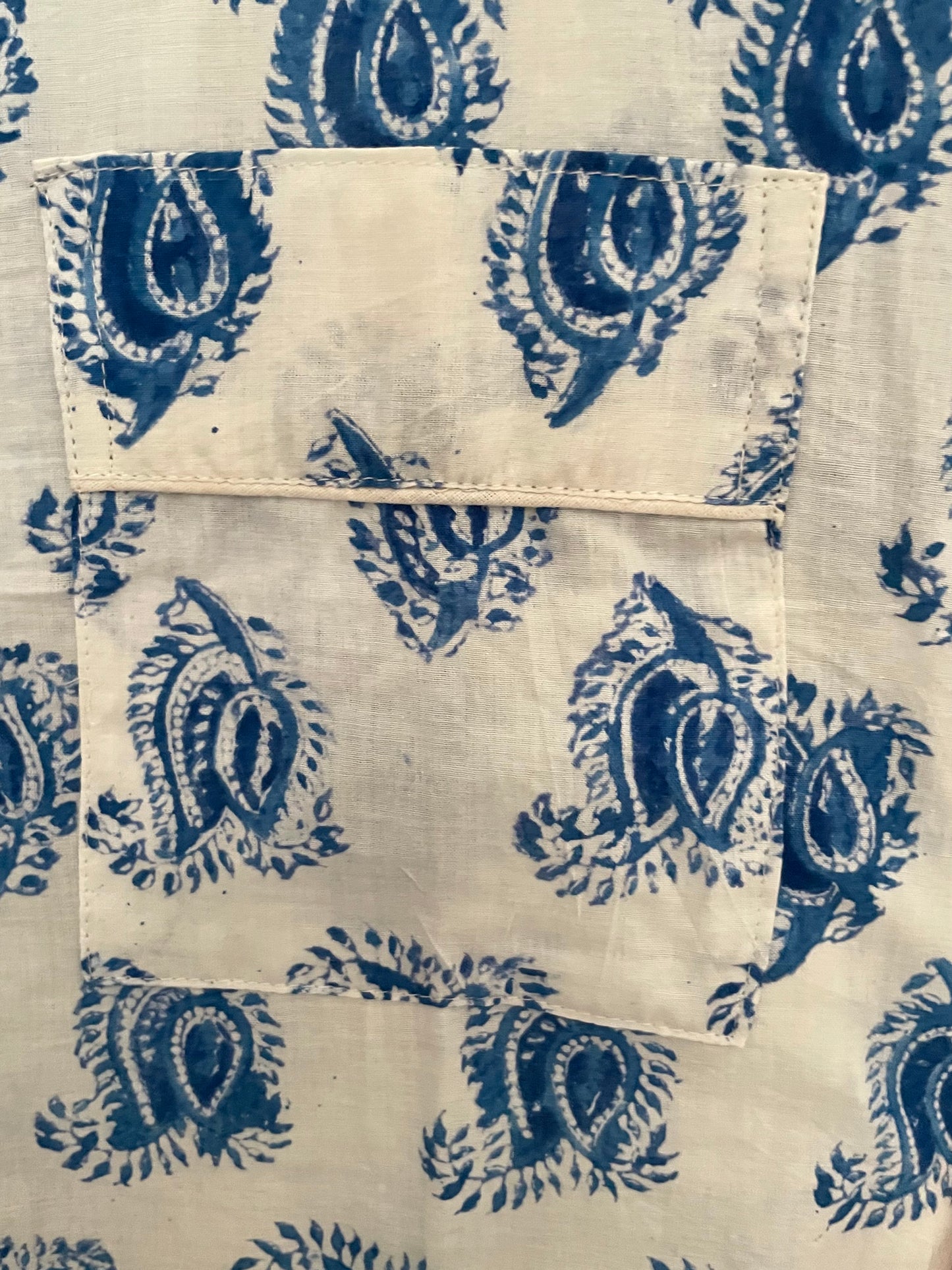 Blue Paisley short PJs