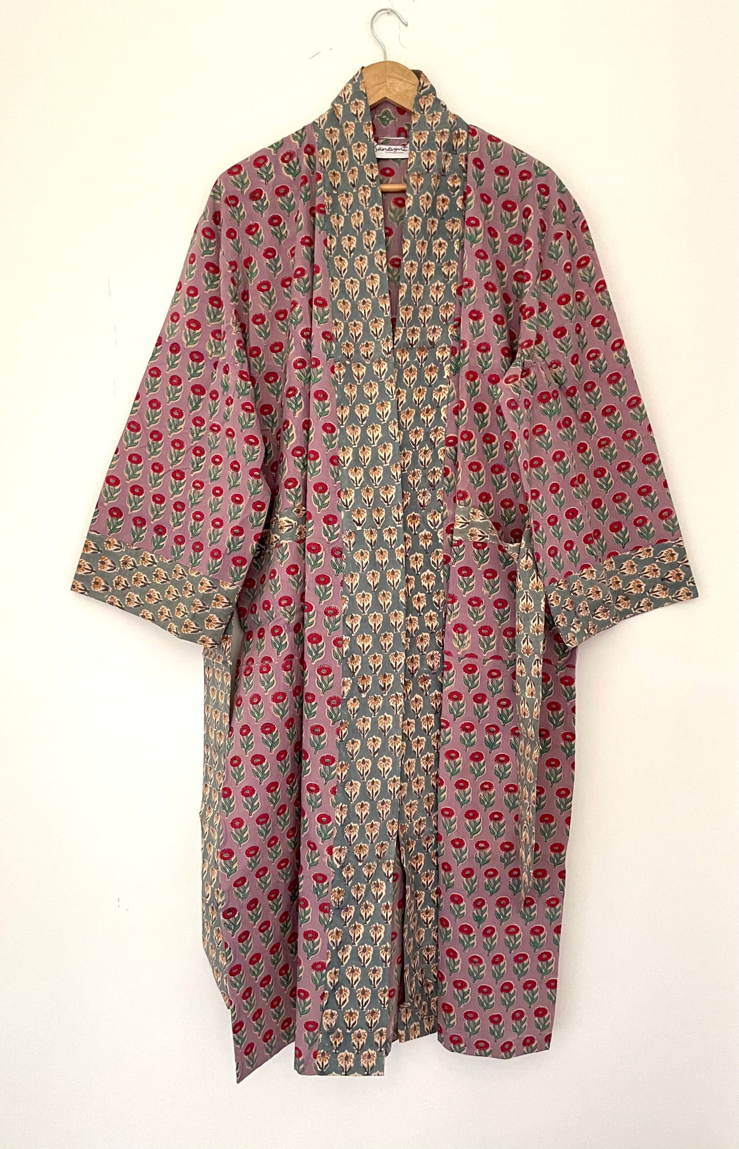 Kimono Style Dressing Gowns - Lavender and Sage
