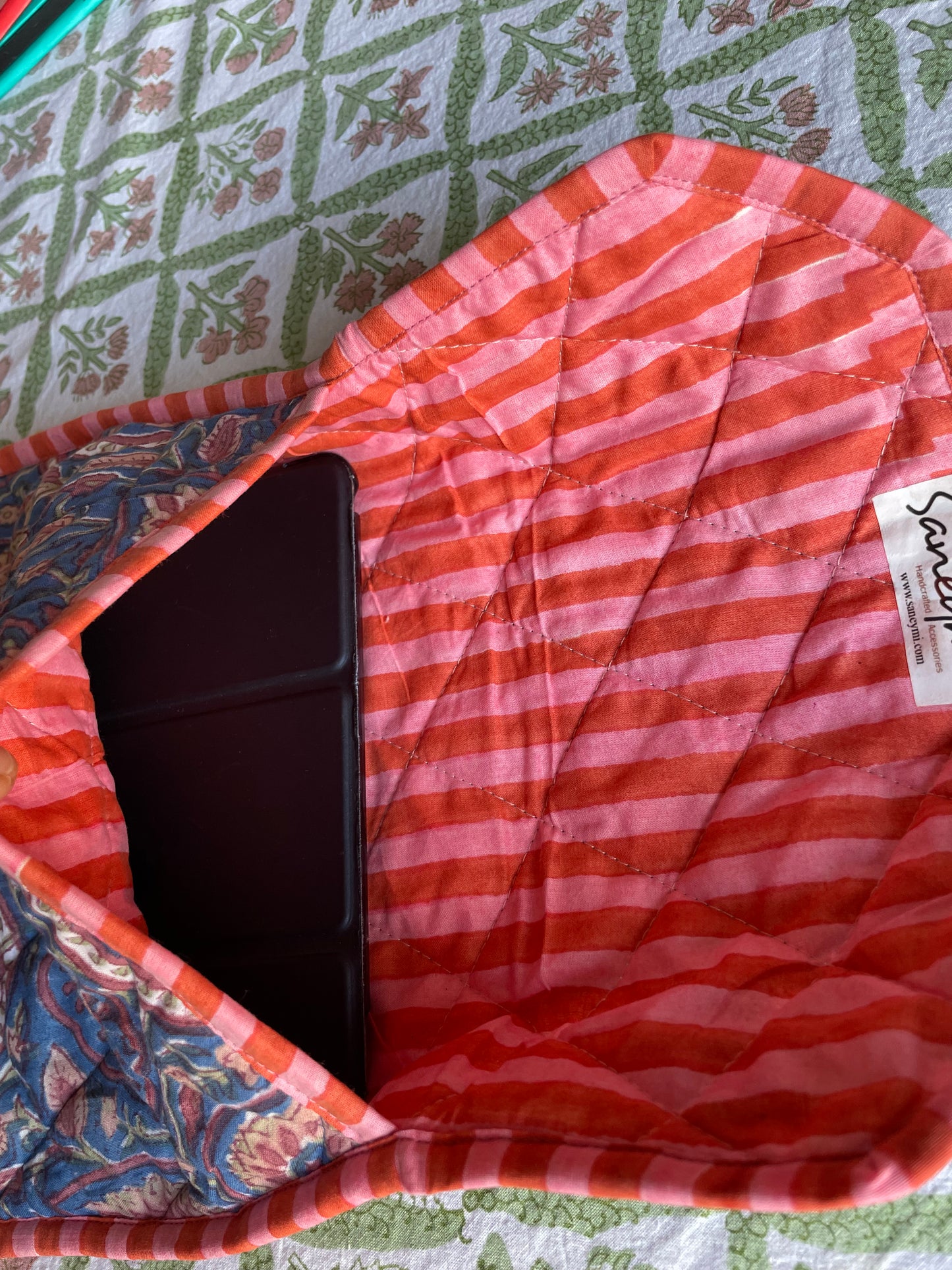 Quilted iPad/ Books/ Documents Sleeve