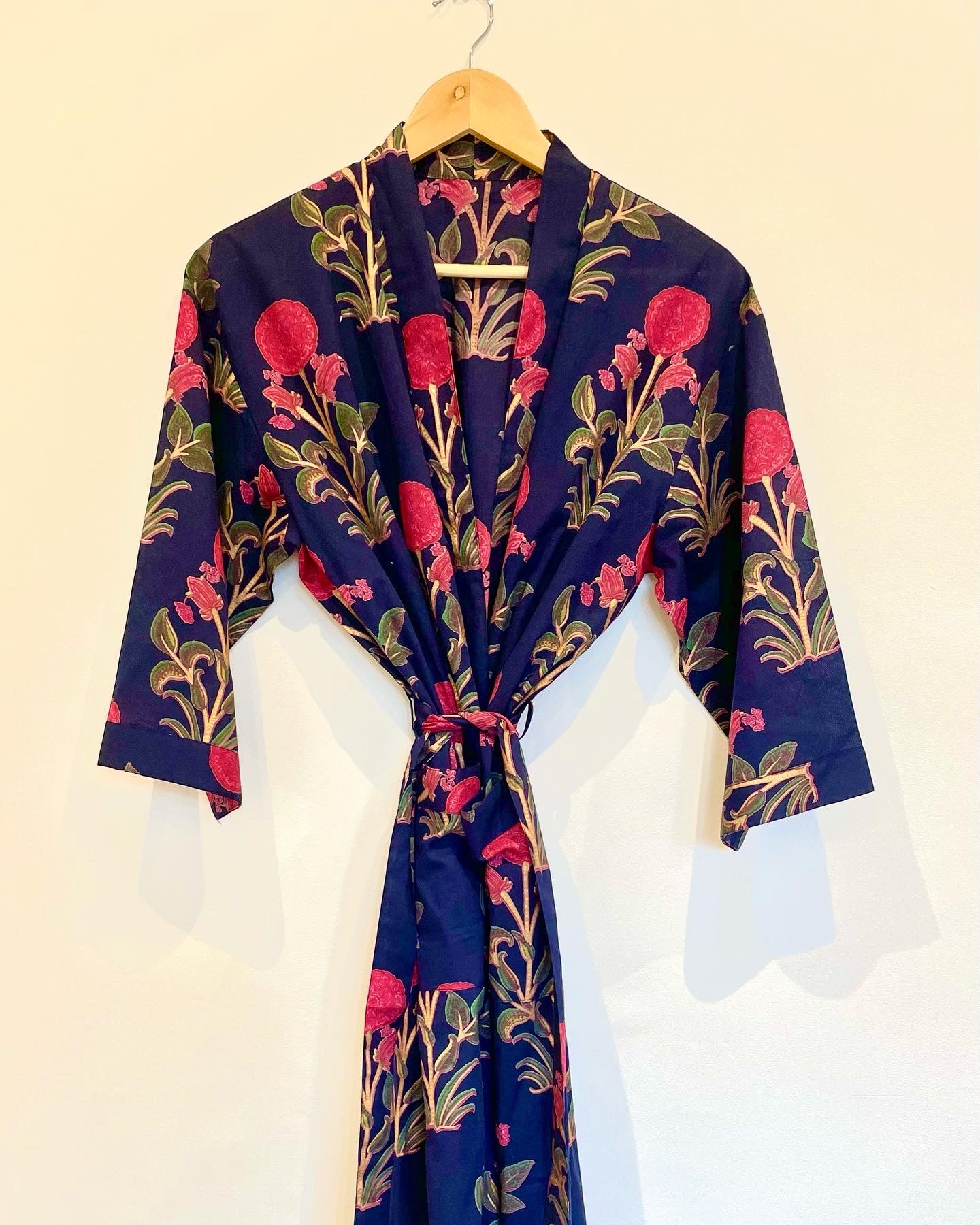 Midnight Blue Brigette Dressing gown/ Robe